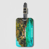 美しいホンジュラス熱帯油絵 ラゲッジタグ (正面縦)