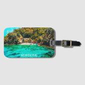 美しいホンジュラス熱帯油絵 ラゲッジタグ (正面横)