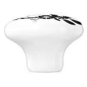 美しいボストンテリア犬 セラミックノブ (側面)