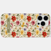 美しいボタニカルウォーターカラー ワイルドフラワーの名前 Case-Mate iPhoneケース (裏面 (横))