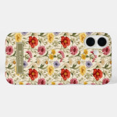 美しいボタニカルウォーターカラー ワイルドフラワーの名前 Case-Mate iPhoneケース (裏面 (横))