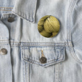 美しいボタン、緑の絹 缶バッジ (インサイチュ)