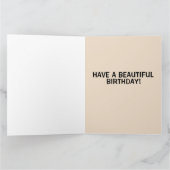 美しいボヘミアンヴィンテージのレディー誕生日カード サンキューカード (内部)