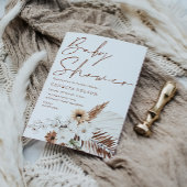 美しいボヘミアン赤ちゃんシャワー 招待状