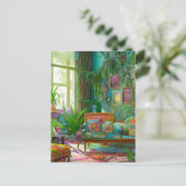 美しいボヘミア様式の居間 ポストカード (スタンド正面)