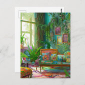 美しいボヘミア様式の居間 ポストカード (正面/裏面)