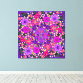 美しいボホの花が咲いているね キャンバスプリント (インサイチュ (ウッドフロア))