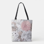 美しいボホの花モダンモノグラム トートバッグ (裏面)