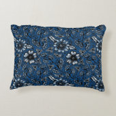 美しいボホの花 |青クラシック色 アクセントクッション (裏面)