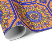 美しいボホイタリアンタイル ラッピングペーパー (ロールコーナー)