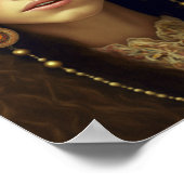 美しいボホヒッピーの女性 ポスター (角)