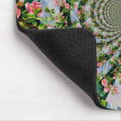 美しいボホピンク、赤いバラ、水彩フローラ マウスパッド (コーナー)