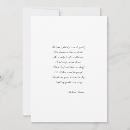 美しいボホボタニカルメモリアルフォトカード 招待状 (裏面)