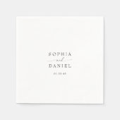 美しいボホミニマモダンリス結婚ト スタンダードカクテルナプキン (正面)