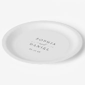 美しいボホミニマモダンリス結婚ト ペーパープレート (アングル)