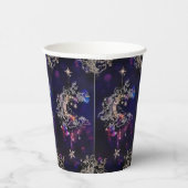 美しいボホムーンスターブルーパープル 紙コップ (右)