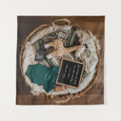 美しいボホヴィンテージの妊娠発表 タペストリー (正面(横))