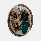 美しいボホヴィンテージ妊娠の発表 セラミックオーナメント (右)