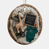 美しいボホヴィンテージ妊娠の発表 セラミックオーナメント (左)