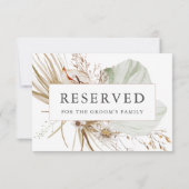 美しいボホ植物園結婚の予約カード 案内状 (裏面)