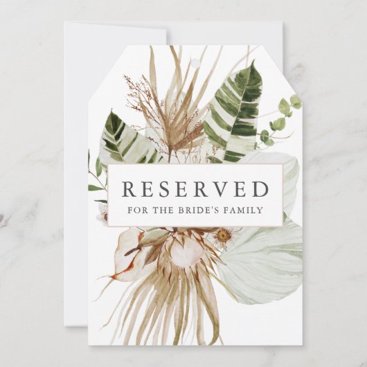美しいボホ植物園結婚の予約サイン (裏面)