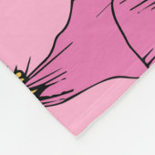 美しいボホ植物花柄ピンクグリーン フリースブランケット (角)