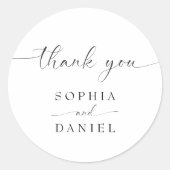 美しいボホ結婚の歓迎サイン ラウンドシール (正面)