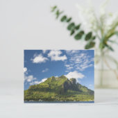 美しいボラボラ島のオテマヌ山の風景 ポストカード (スタンド正面)