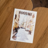 美しいボルドーのフランスの水彩旅行 ポストカード