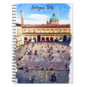 美しいボローニャイタリア水彩旅行 ノートブック (正面)