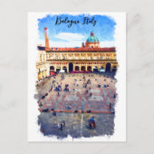 美しいボローニャイタリア水彩旅行 ポストカード (正面)