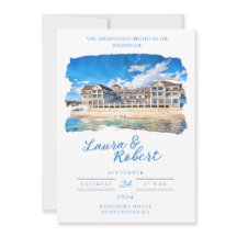 美しいボープール・ホテル マサチューセッツ州 会場 水彩画