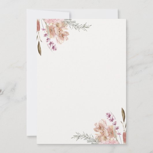 美しいボーホー水彩画 家族再会 (裏面)