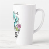 美しいボーホー フラワー ママ 母の日 カフェラテマグ (右)