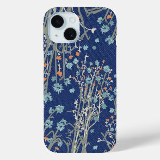 美しいボーホー ワイルドフラワーの携帯ケース iPhone 15ケース