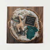 美しいボーホ vintage の妊娠発表 タペストリー (正面)