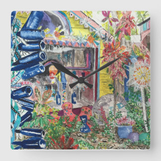 美しいボーリング・ボールの家絵画の柱時計 スクエア壁時計