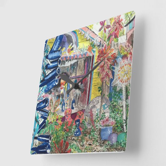 美しいボーリング・ボールの家絵画の柱時計 スクエア壁時計 (傾斜)