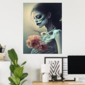 美しいボーンズAIがアートを生み出す ポスター (ホームオフィス)