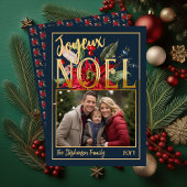 美しいポインセチアとバラのクリスマスカード「ジョワヨンヌエル」 シーズンカード