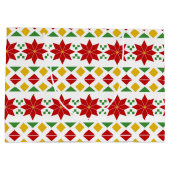 美しいポインセチア抱き枕 – 大、光沢 ラージペーパーバッグ (裏面)