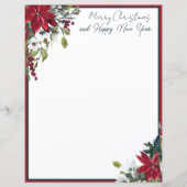 美しいポインセチア枠クリスマス (正面)
