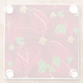 美しいポインセチア・ガラス・コースター ガラスコースター (裏面)