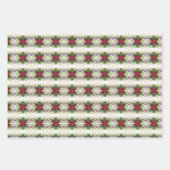 美しいポインセチア・クリスマス ラッピングペーパーシート (正面3)