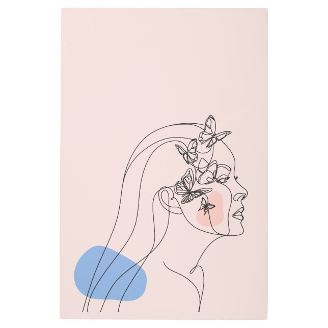 美しいポスターメタルウォールアートをスケッチ メタルプリント (正面)