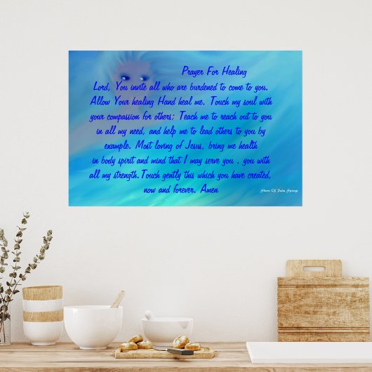 美しいポストを癒すための祈りの言葉 ポスター (キッチン)