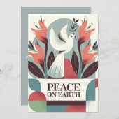 美しいポストモダン デザイン 地球の平和 シーズンカード (正面/裏面)