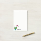 美しいポットの水彩画の蘭の植物 ポストイット (デスク上)