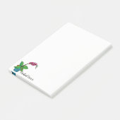 美しいポットの水彩画の蘭の植物 ポストイット (アングル)