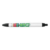 美しいポットの豪華な水彩画のサボテン 黒ボールペン (正面)